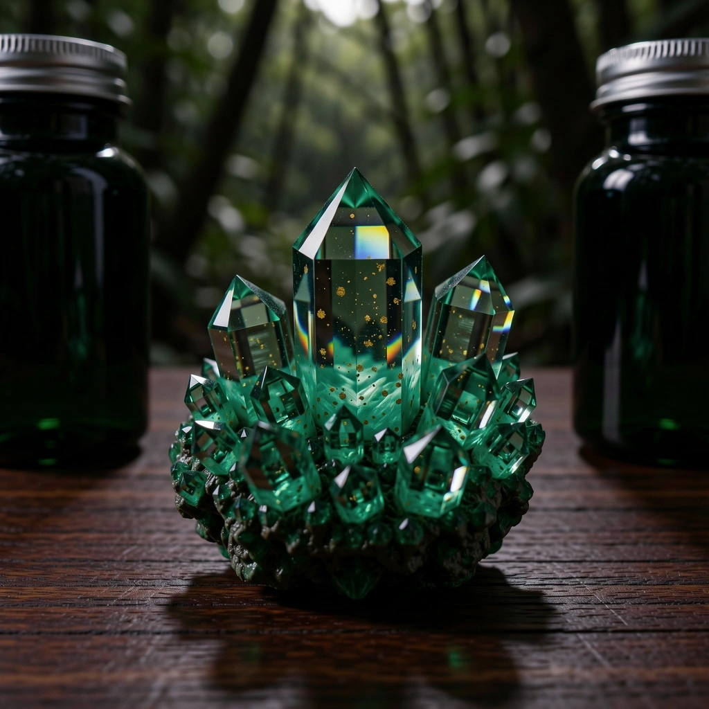 Crystalline structure reflecting complex nutrient profiles